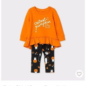 Baby Girls' 'Cutest Pumpkin' Top/Bottom Set